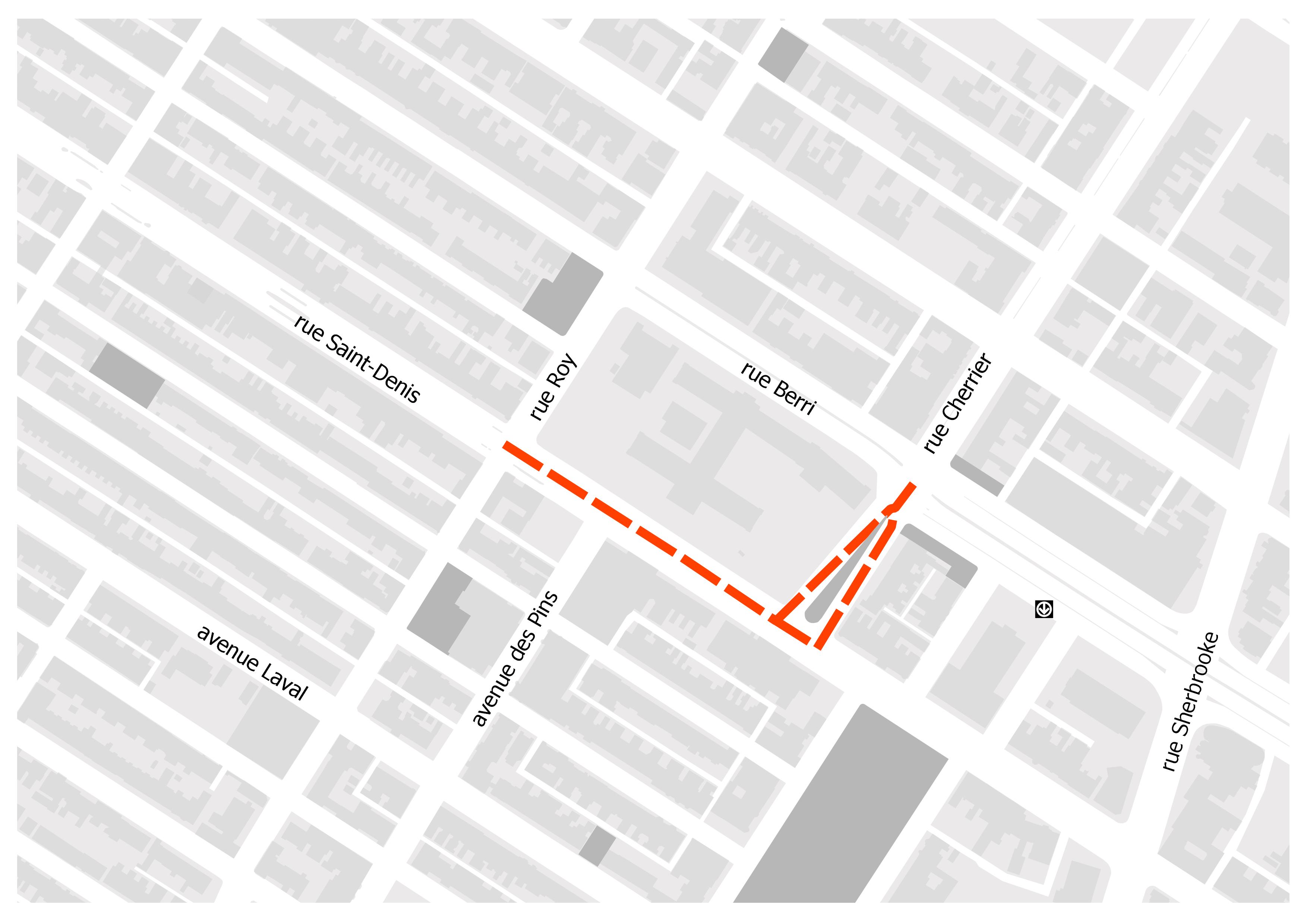 Extension of the REV SaintDenis configuration work up to Rue Cherrier
