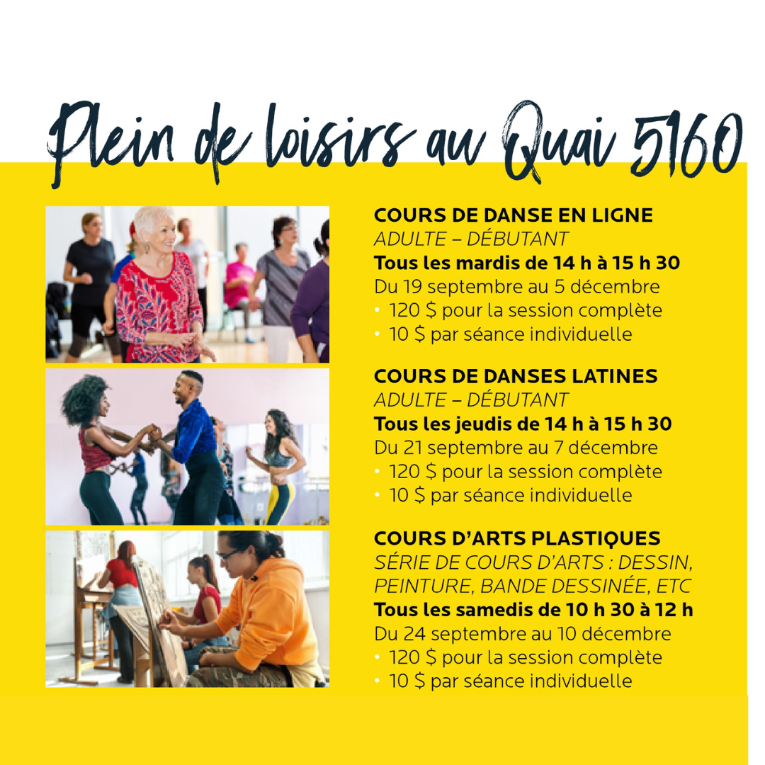 Loisirs culturels au Quai 5160 de Verdun