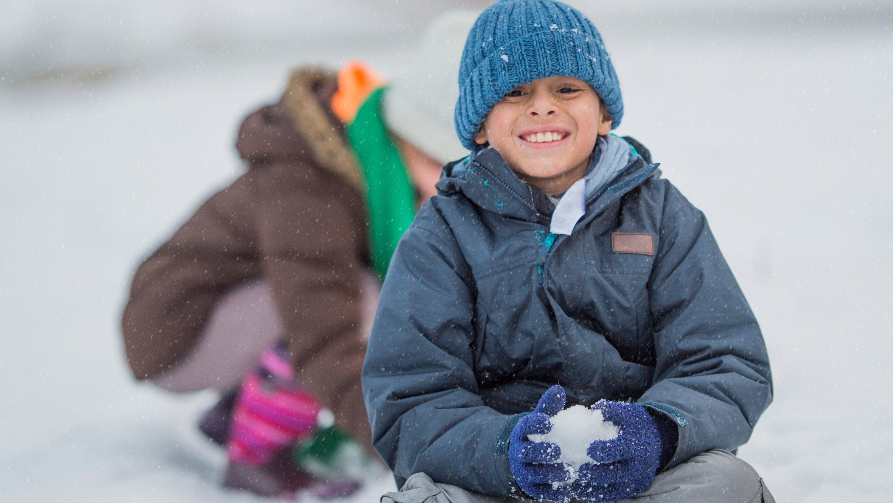 Photo d'enfants dans la neige