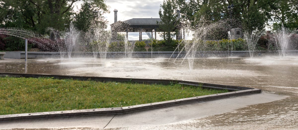 Jeux d'eau parc Morgan