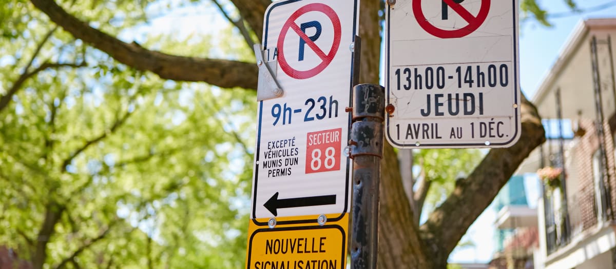 Panneaux de signalisation de stationnement secteur 88