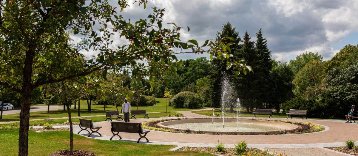 La fontaine du parc de l'Acienne-Pépinière.