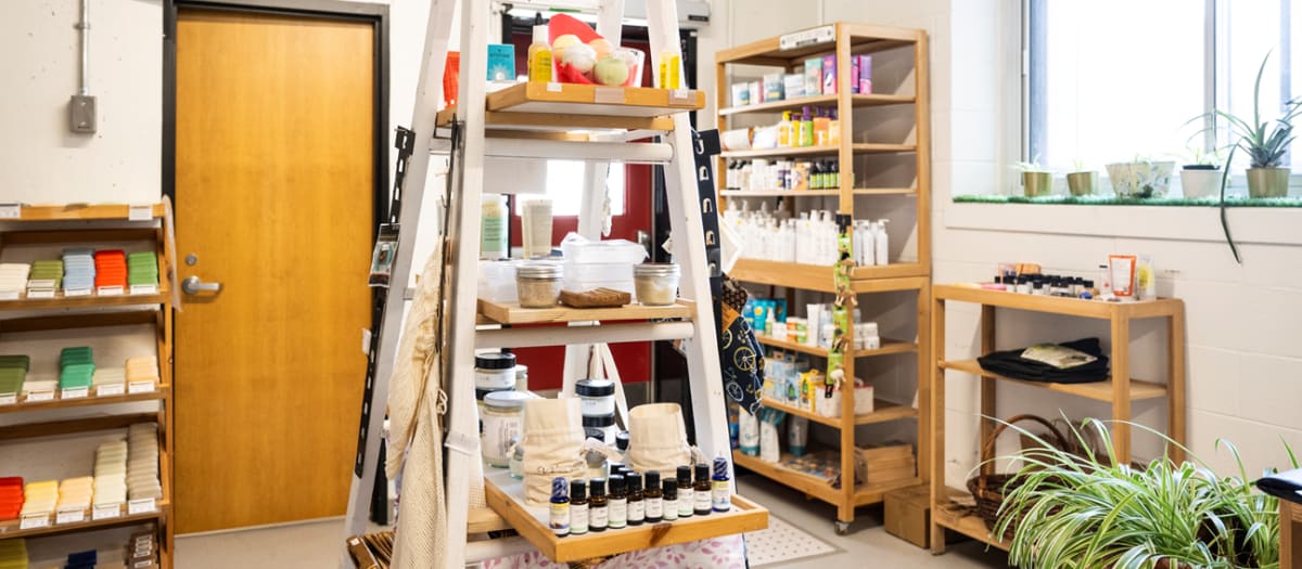 Vue d'ensemble de la boutique Escale verte