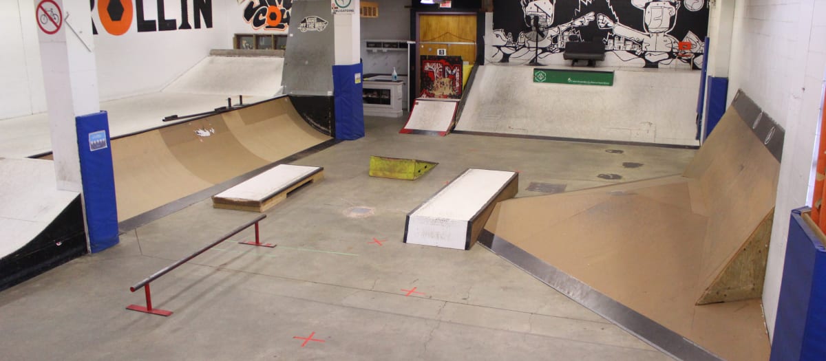 Vue aérienne du skatepark