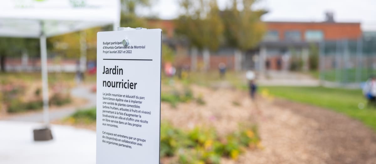 Panneau descriptif des jardins nourriciers