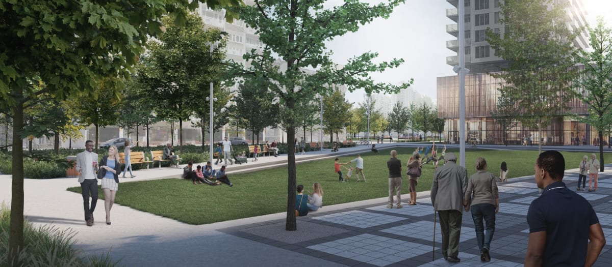 Aménagement prévu pour la place Henri-Dunant