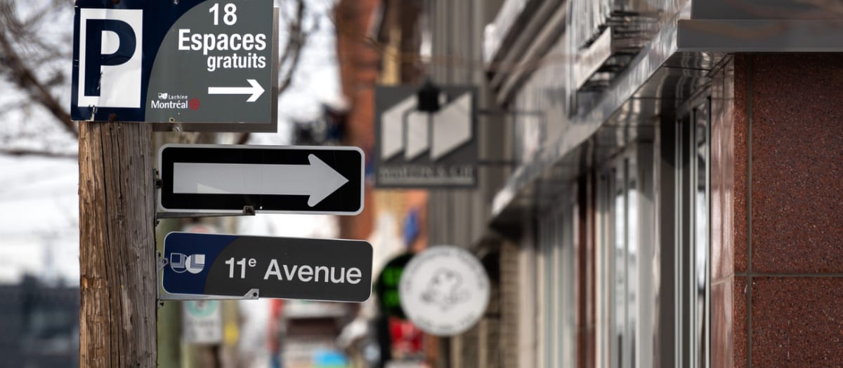 Enseignes sur la rue Notre-Dame
