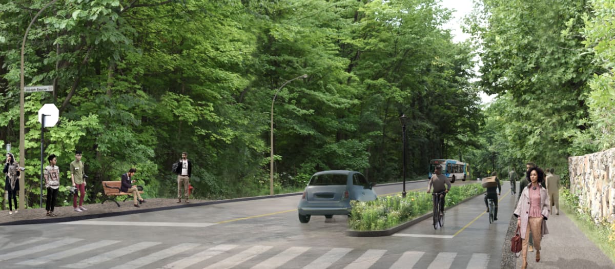 Perspective finale du réaménagement du boulevard Gouin