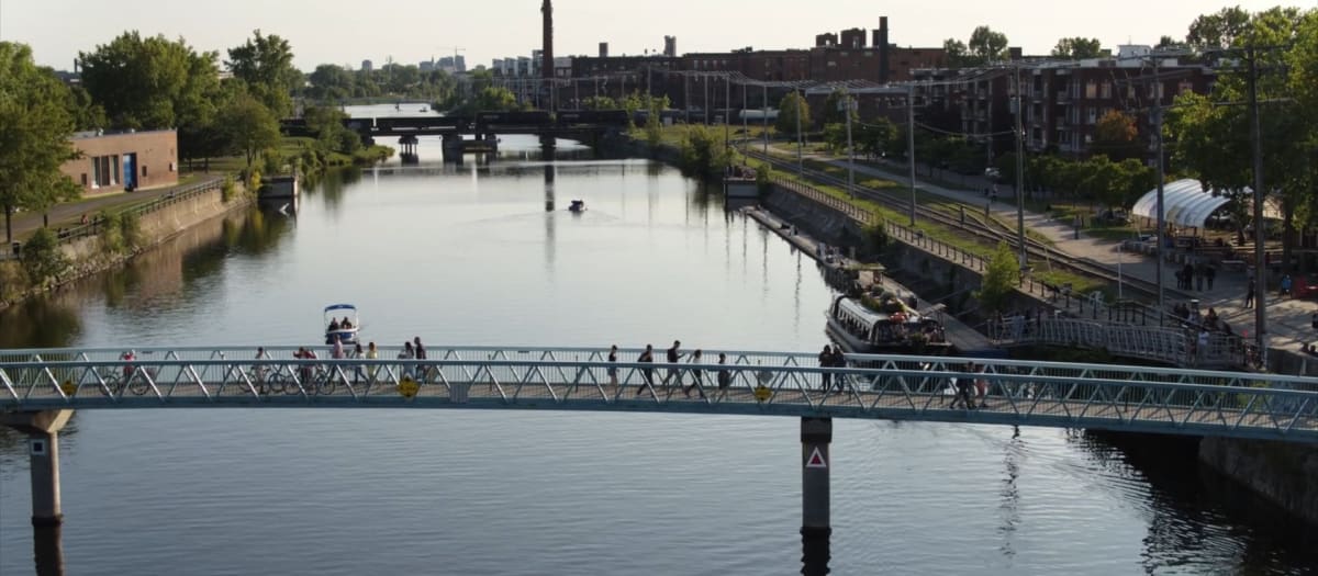 Canal Lachine dans l'arrondissement du Sud-Ouest à Montréal.