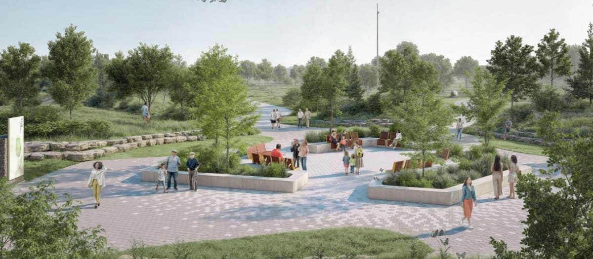 Parc Frédéric-Back : image de rendu des travaux du Boisé