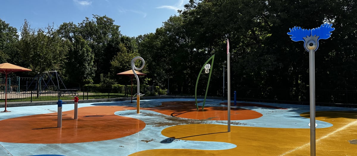Jeux d'eau du parc Raimbaul