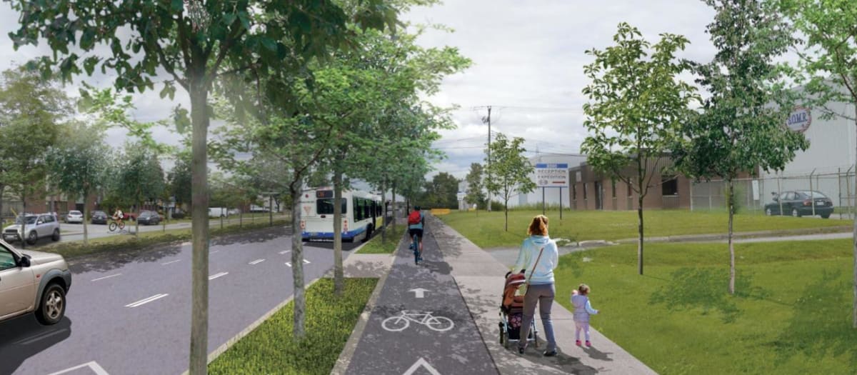 Un aperçu du projet de réaménagement du boulevard Henri Bourassa.