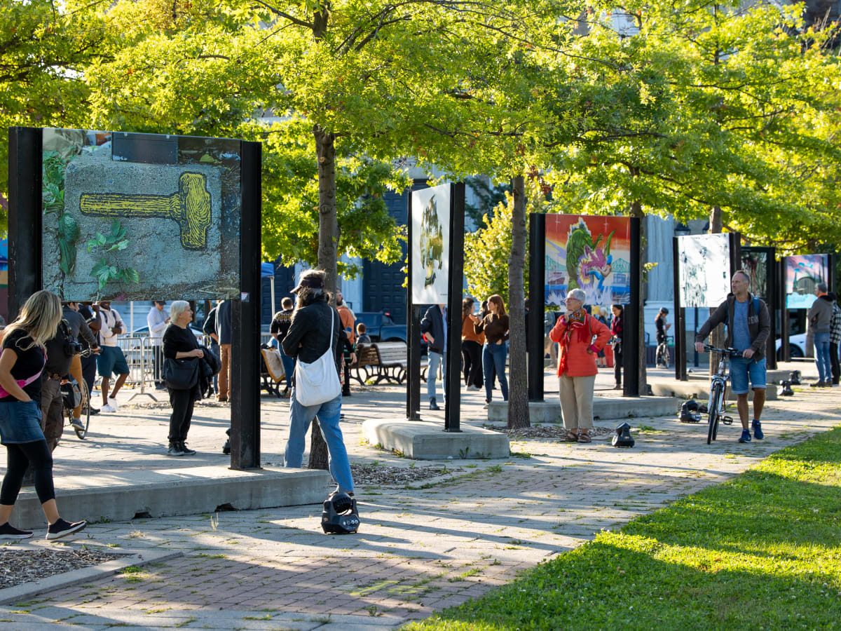 Exposition extérieure au parc des Faubourgs