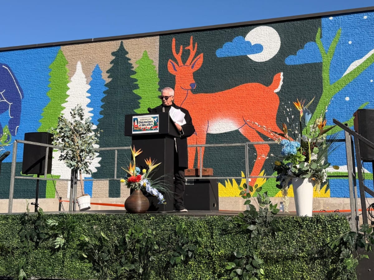 Murale Nos racines, nos ailes - École secondaire d’Anjou