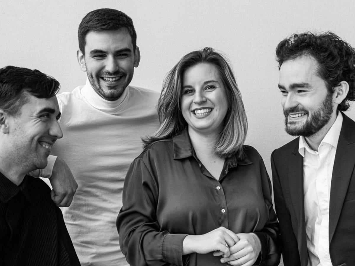 Photo en noir et blanc du Quatuor Cobalt