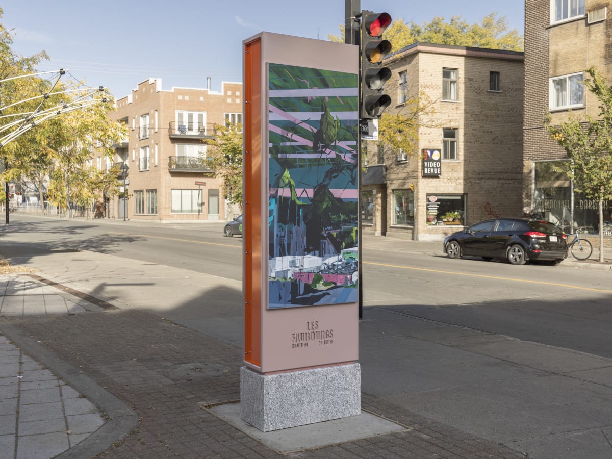 Œuvre sur structure de la rue Ontario Est