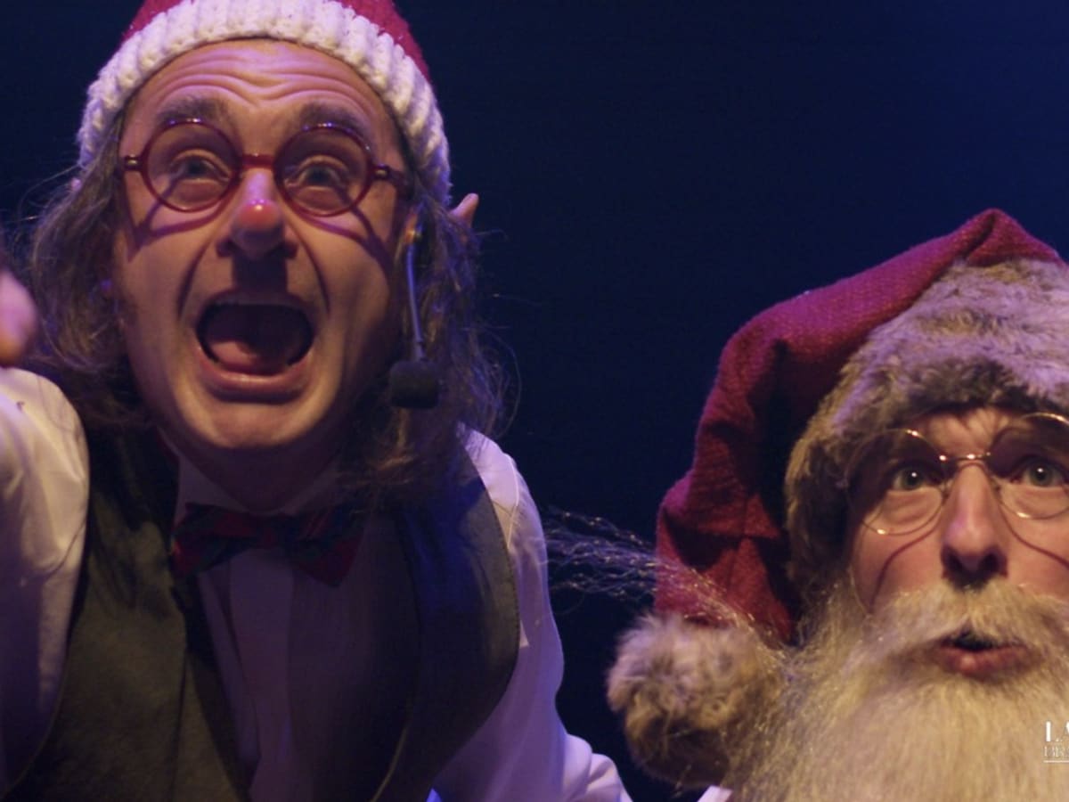 les comédiens Julien Bauby et Jérôme Cattari dans la Magie de Noël