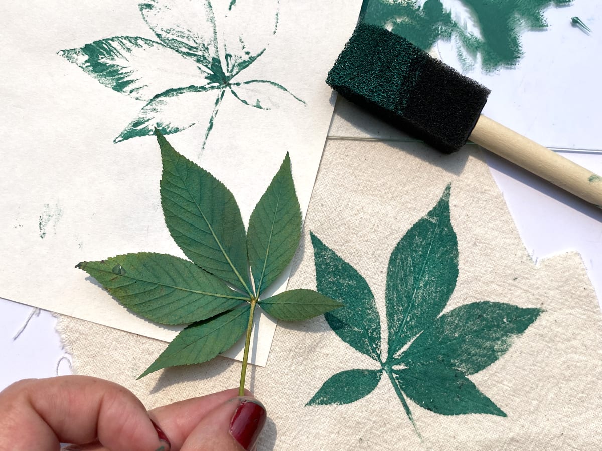 Impression textiles feuilles