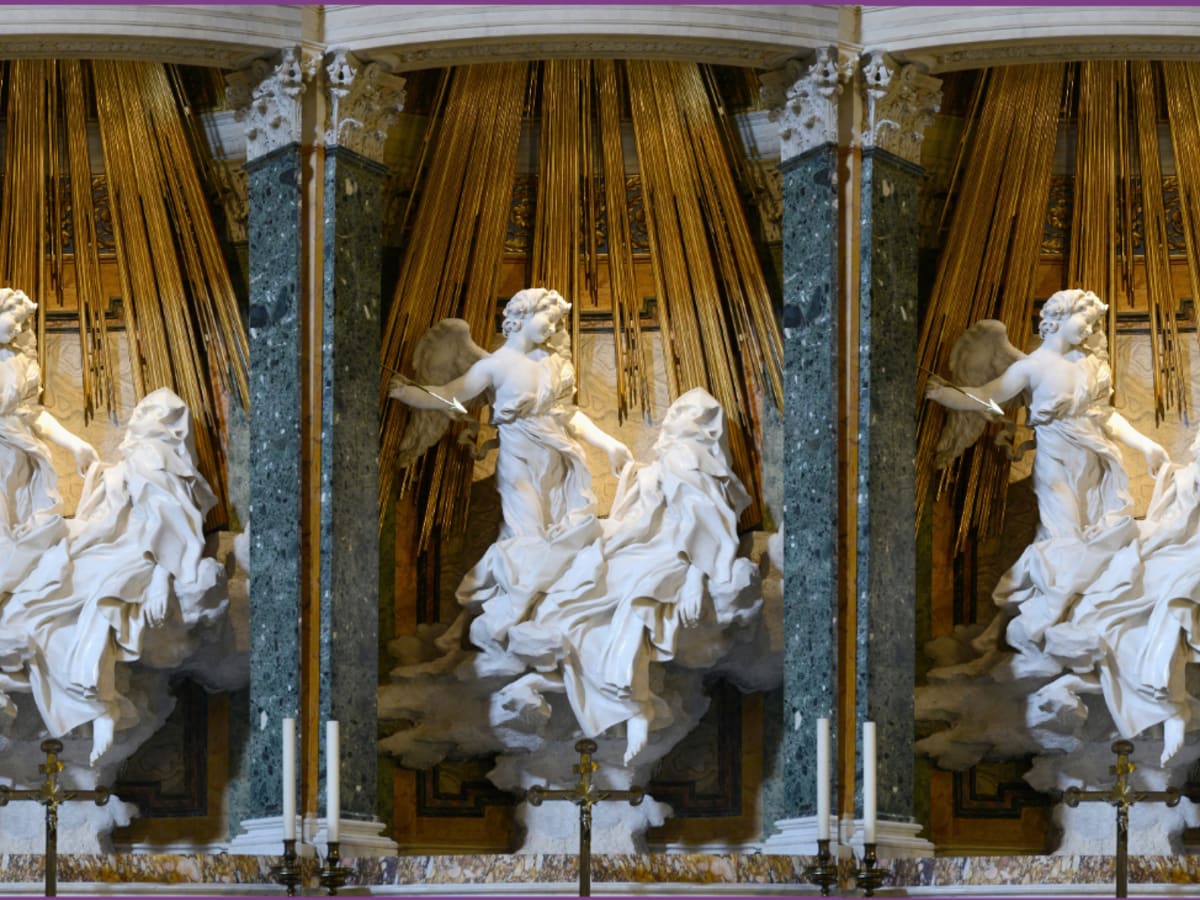 Sculpture baroque: L'Extase de sainte Thérèse par Bernin (1651)