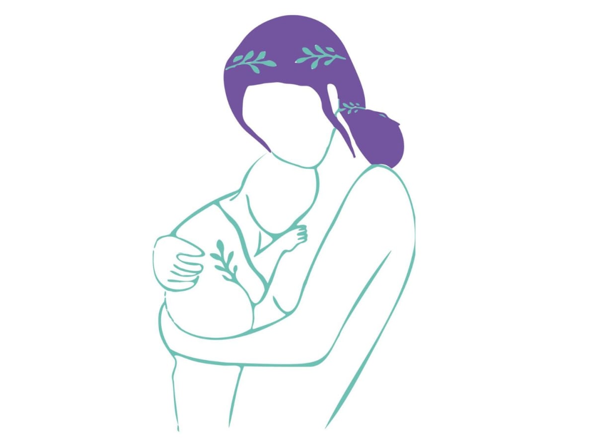 Une maman avec son bébé