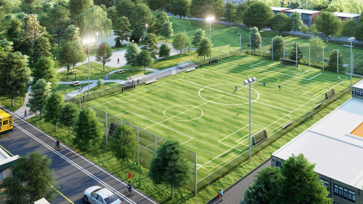Terrains de soccer du parc Beaubien d'Outremont