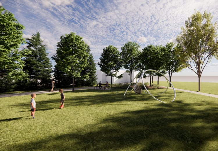 Rendu de la zone familiale prévue au parc Giuseppe-Garibaldi