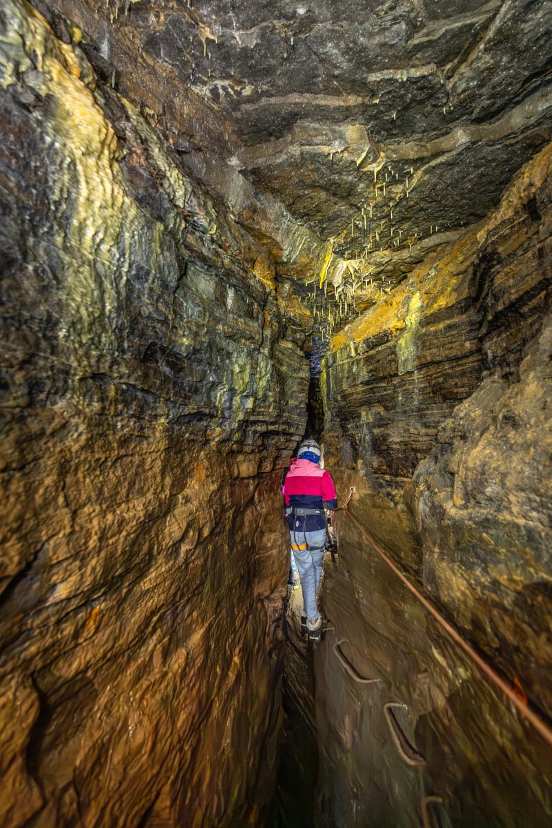 Le parcours aérien de la caverne de Saint-Léonard