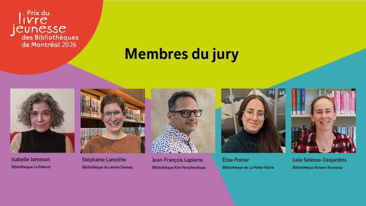 Membres du jury - Prix du livre jeunesse des Bibliothèques de Montréal 2026