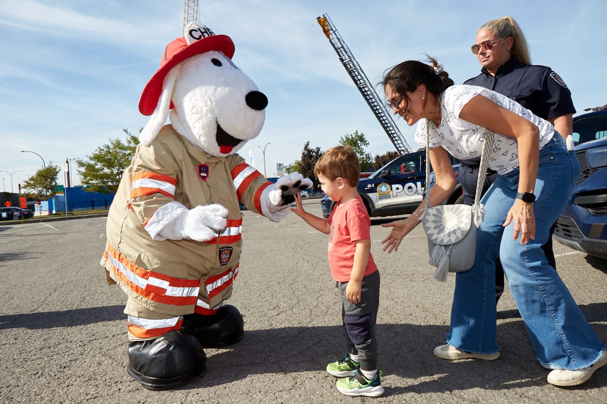 La mascotte Chef - Sécurité incendie de Montréal