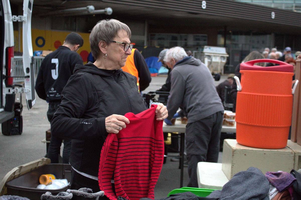 Distribution de vêtements donnés