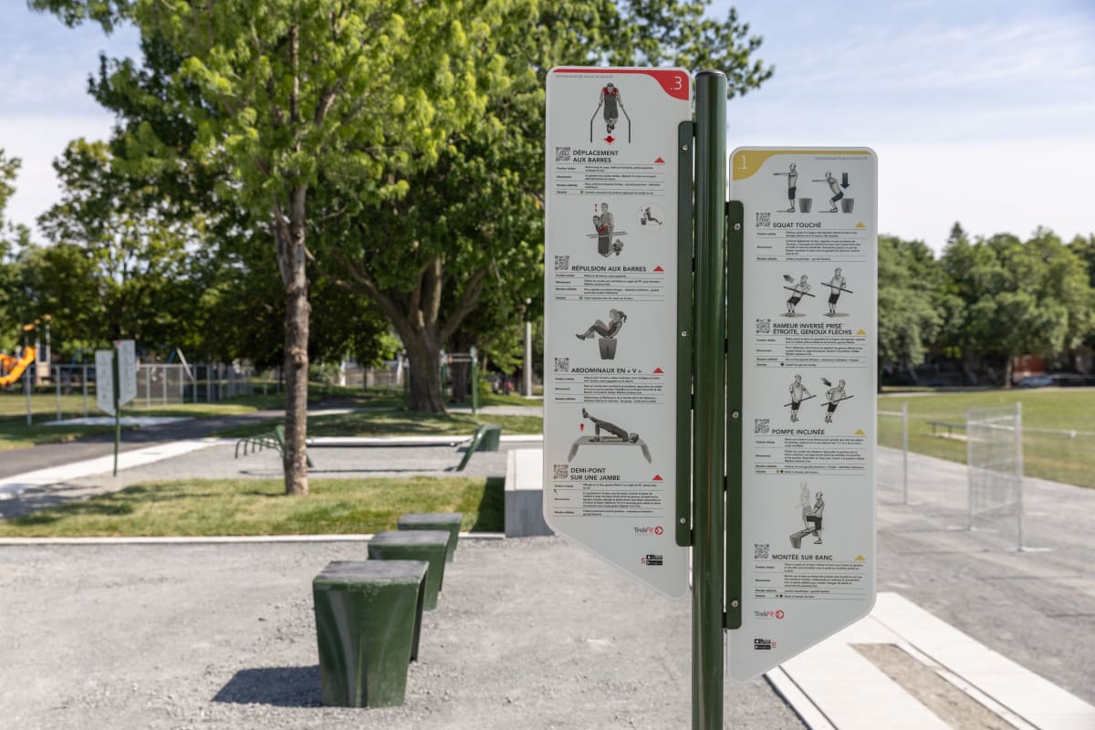 Aires d'exercice extérieure au parc Saint-Donat