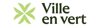 Logo de l'organisme Ville en Vert avec un trèfle de quatre côtés vert pâle