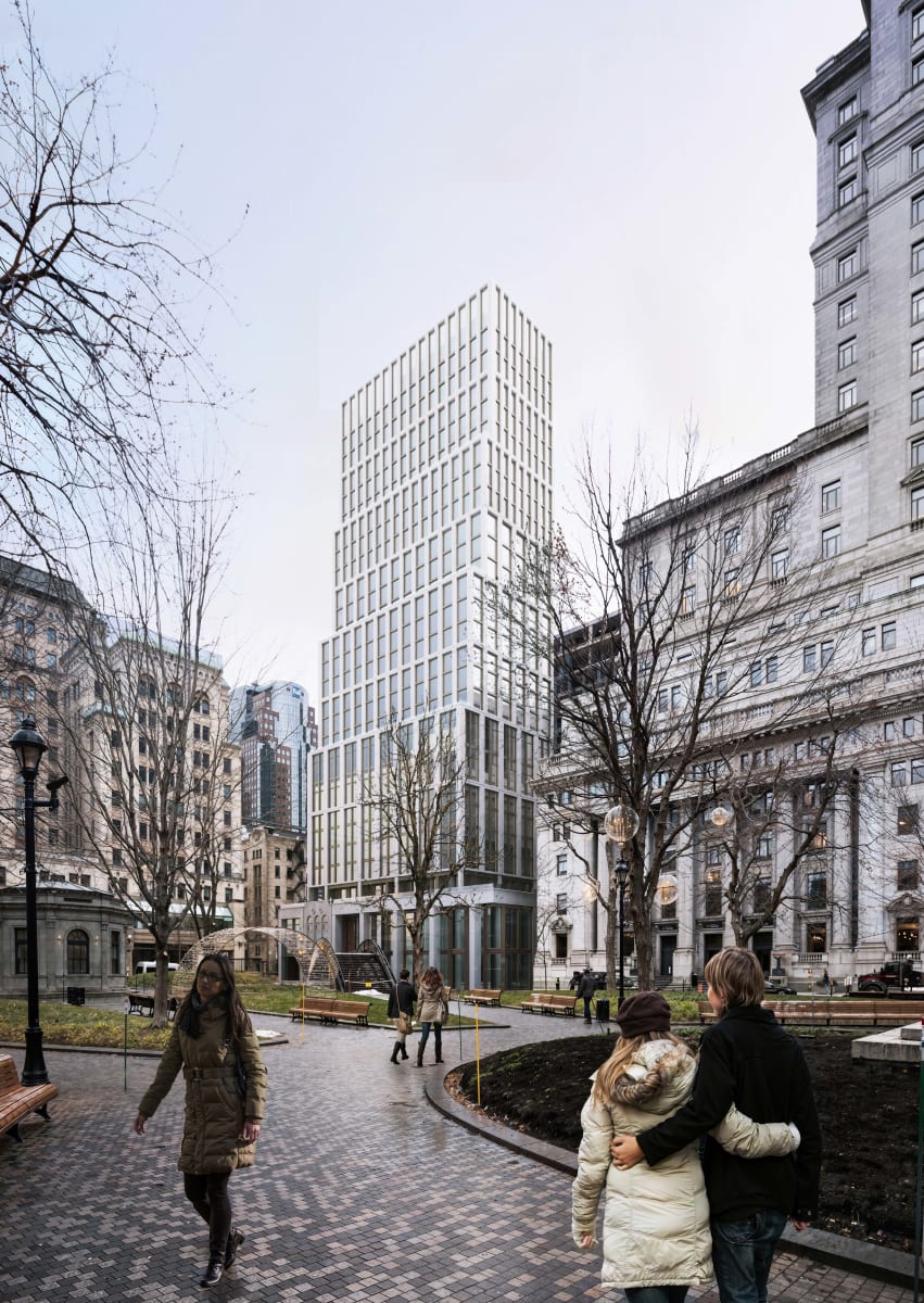 Perspective depuis le square Dorchester