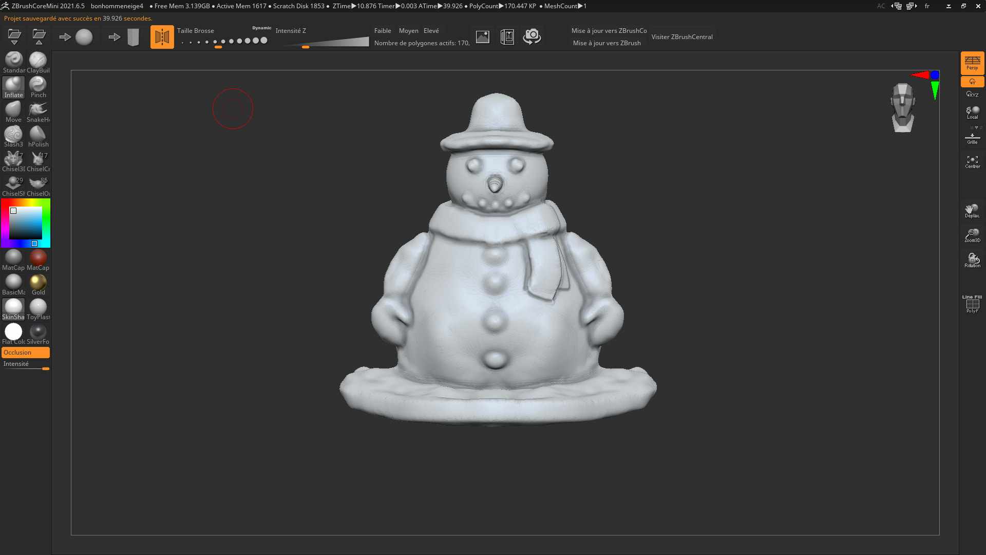 Mixlab : Atelier 3D : Sculpter un bonhomme de neige