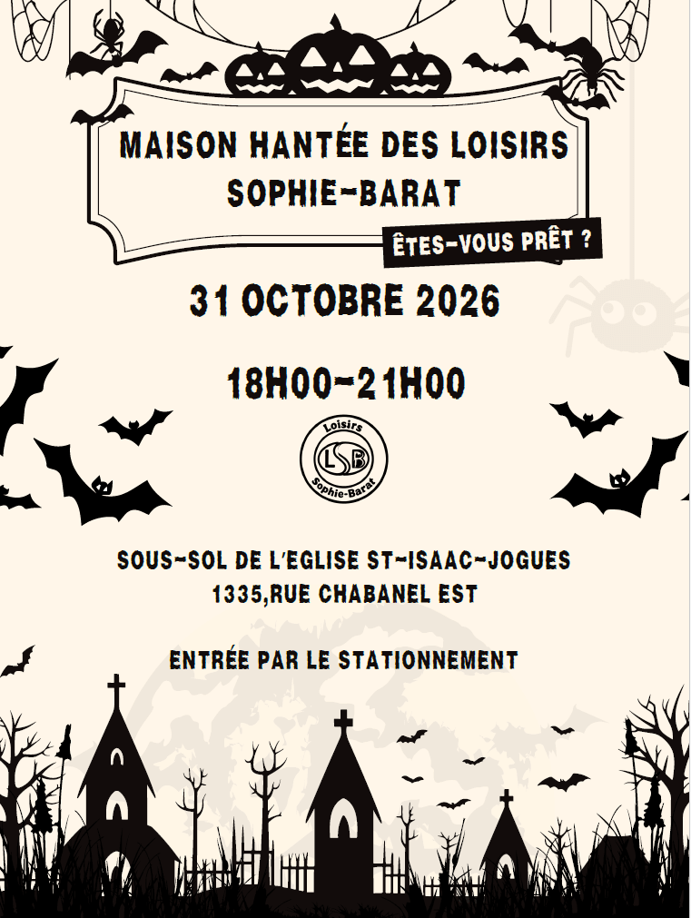 Maison hantée des loisirs Sophie-Barat