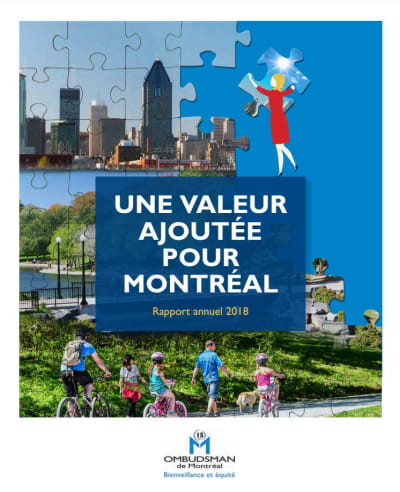 Rapport annuel de l'Ombudsman de Montréal de 2018