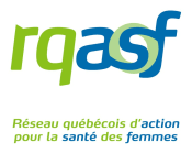 Logo du Réseau québécois d'action pour la santé des femmes (RQASF)