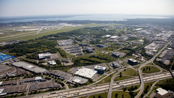 Le quartier du Technoparc dans l'arrondissement Saint-Laurent à Montréal.