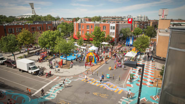 Quartier Hochelaga-Maisonneuve dans l'arrondissement Mercier–Hochelaga-Maisonneuve à Montréal.