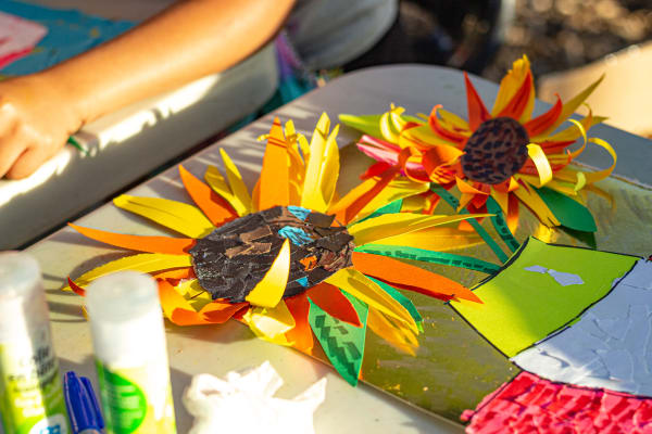 Bricolage en forme de tournesol