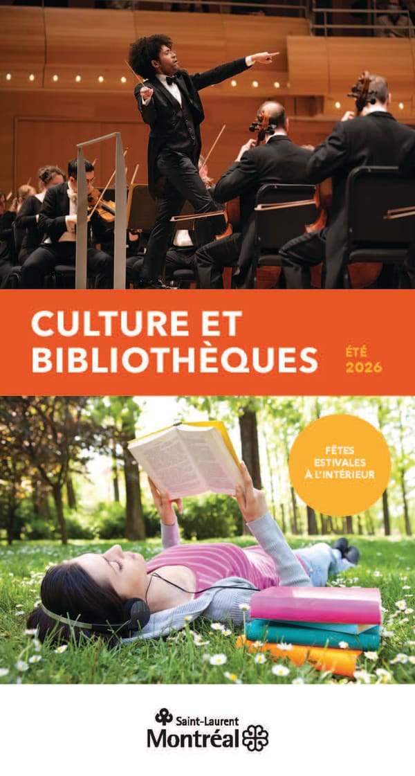 La programmation de la culture et des bibliothèques de Saint-Laurent - été 2026