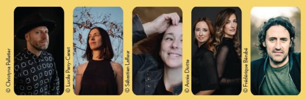 Montage photo avec les artistes du spectacle Ode au printemps