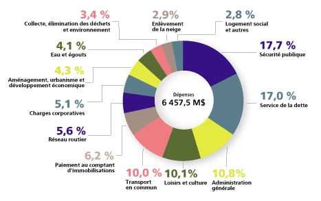 Répartition des dépenses par activités