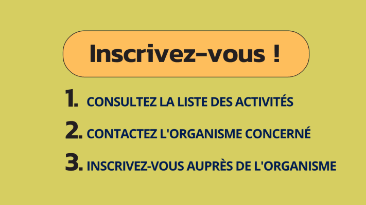 Inscription aux activités de sports et de loisirs