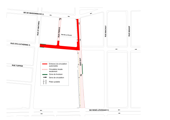 Rues Pierce et Guy - Entraves du 23 mars au 29 mars 2026