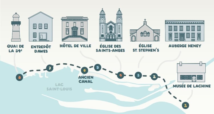 Les 7 lieux du Vieux-Lachine vous donne un parcours de 2,5 kilomètres