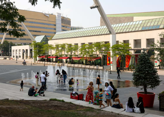 fontaines animées et interactives