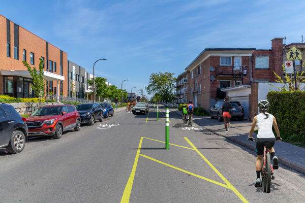 Aperçu de la future voie cyclable de la rue de Louvain