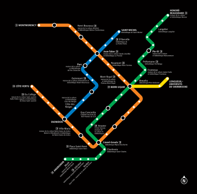 Carte - 60 ans du métro de Montréal