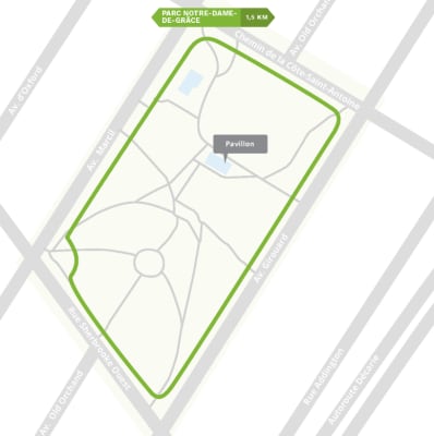 Carte de la piste de ski de fond au parc NDG